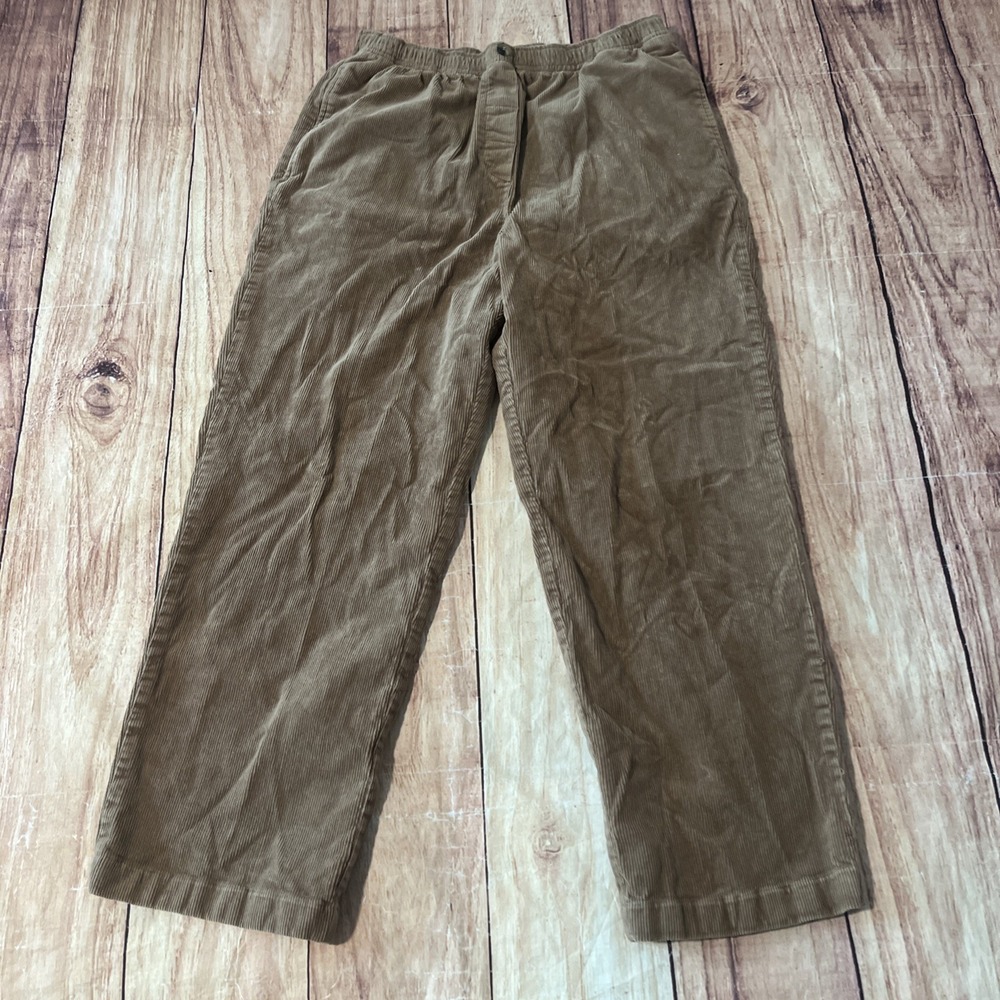 Appleseed's Women Size 10 Petite Straight Cut Brown Corduroy Pants 100% Cotton